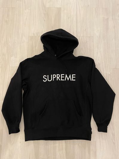 Supreme Capital Hooded Sweatshirt "Black"