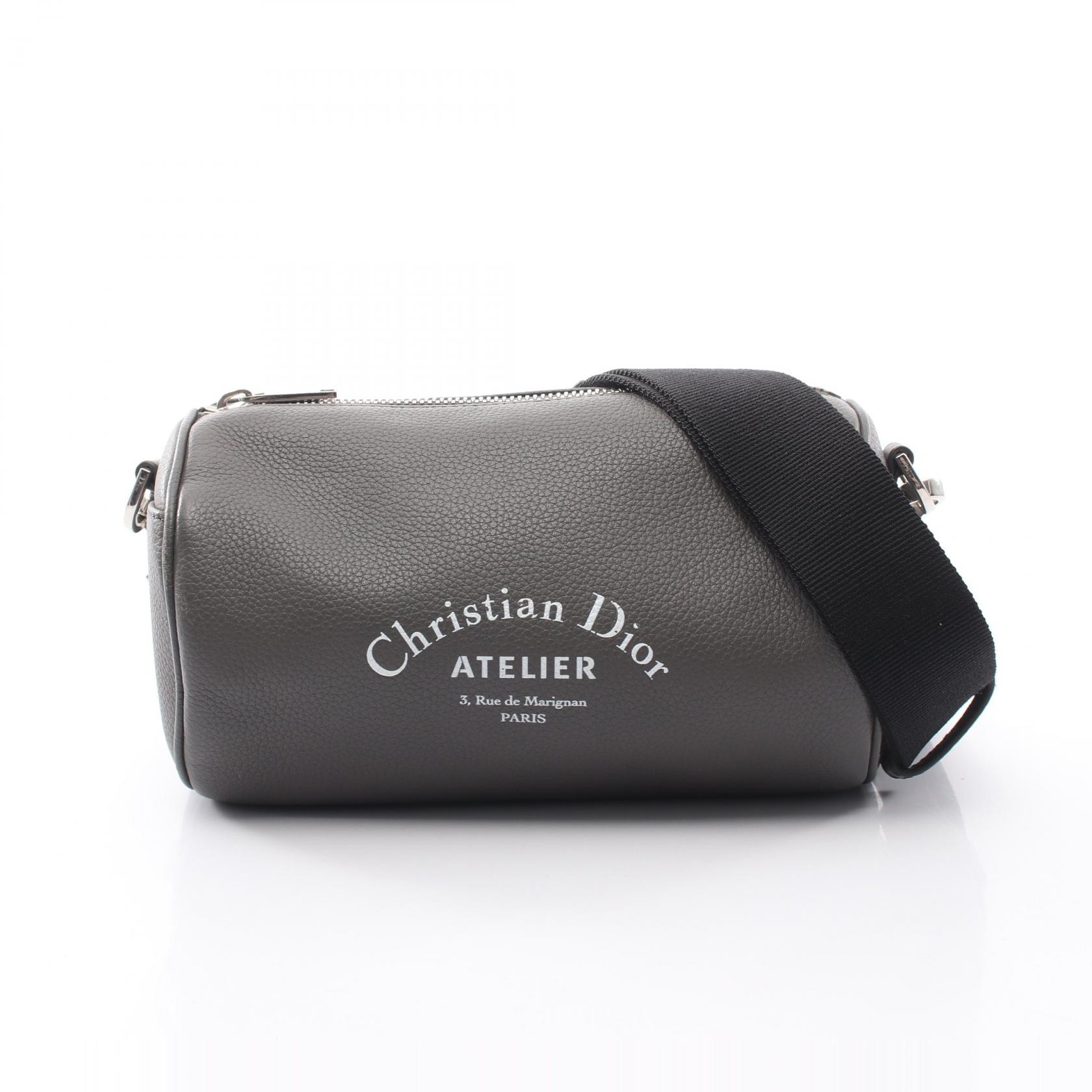 ディオール・オム DIOR HOMME アトリエ ローラー ショルダーバッグ バッグ レザー メンズ グレー系 1ATPO061XXX 【中古】