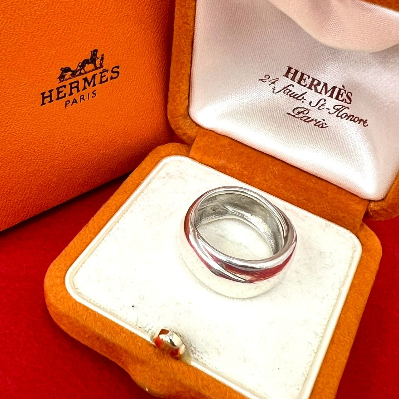 HERMES エルメス ヴィンテージ リング シルバー925 リング・指輪 11号 シルバー
 239-3