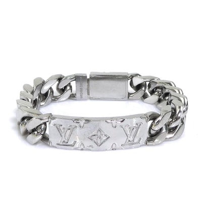 ルイ ヴィトン LOUIS VUITTON ブレスレット ブラスレ LVシグネチャー メタル シルバー メンズ M62486【中古】 h32154
