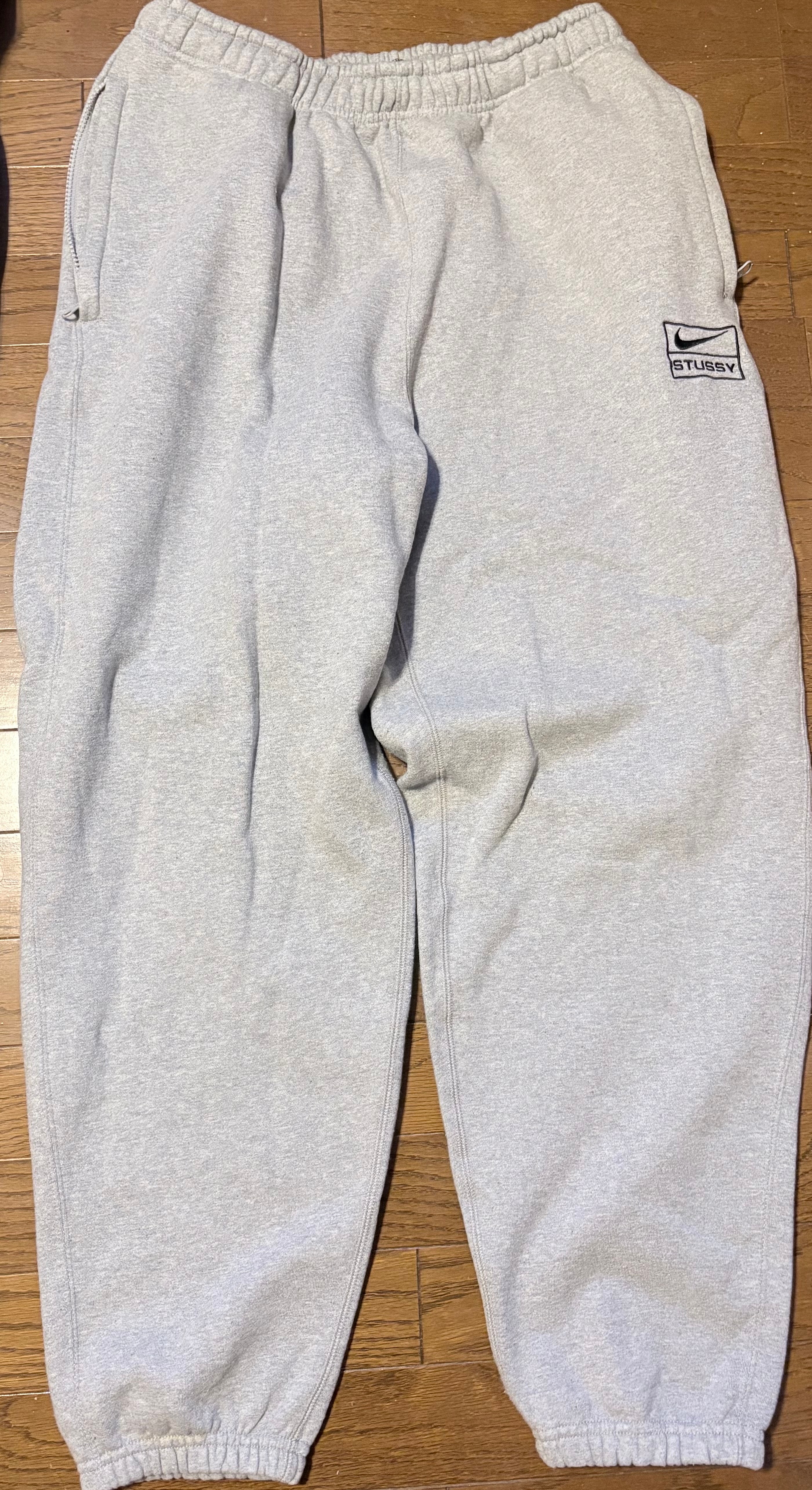 Stussy × Nike NRG Washed Fleece Pant (Asia Size) "Grey" DJ9491-063