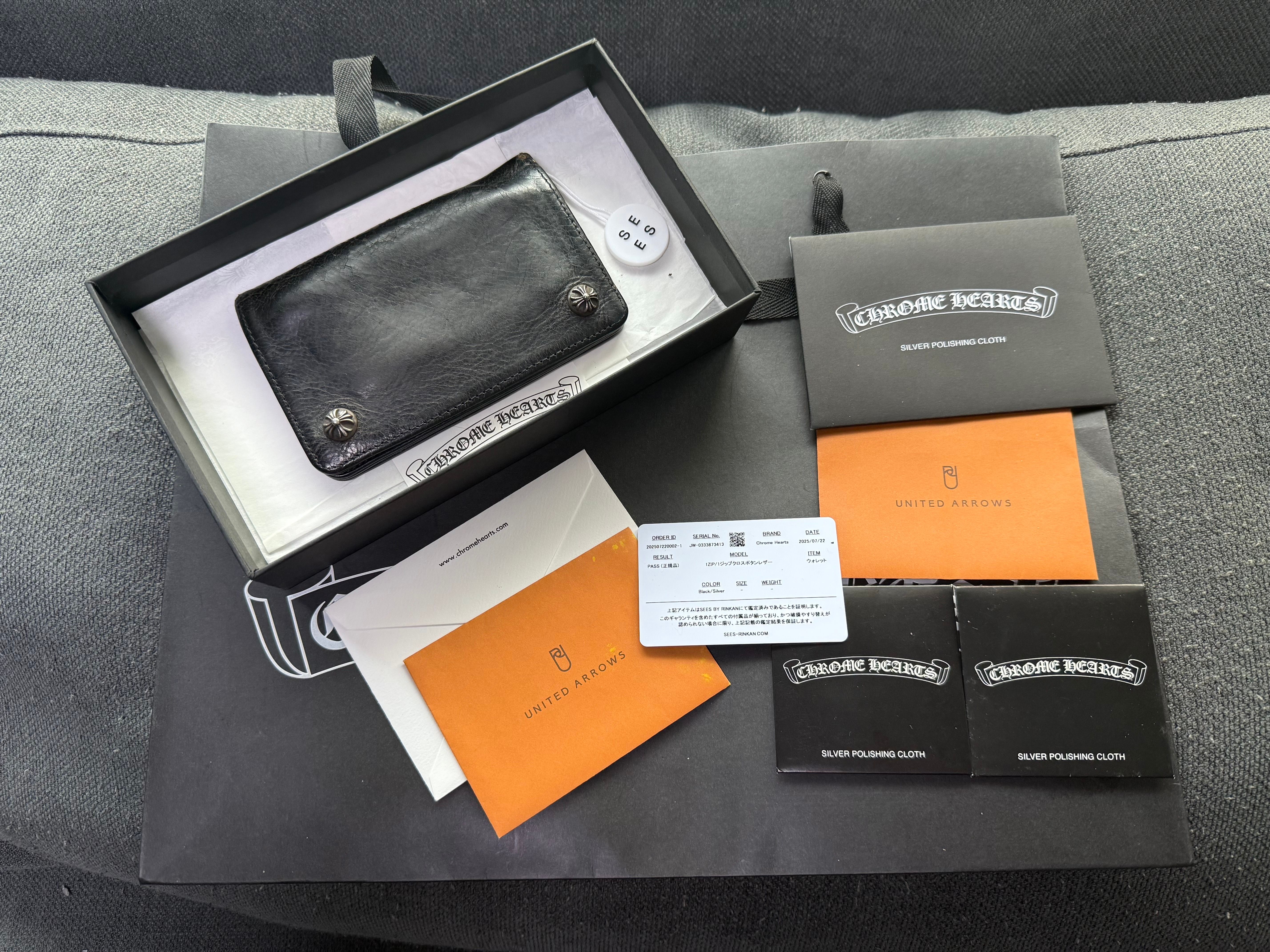 正規品!クロムハーツ CHROME HEARTS 1zip ウォレット 財布