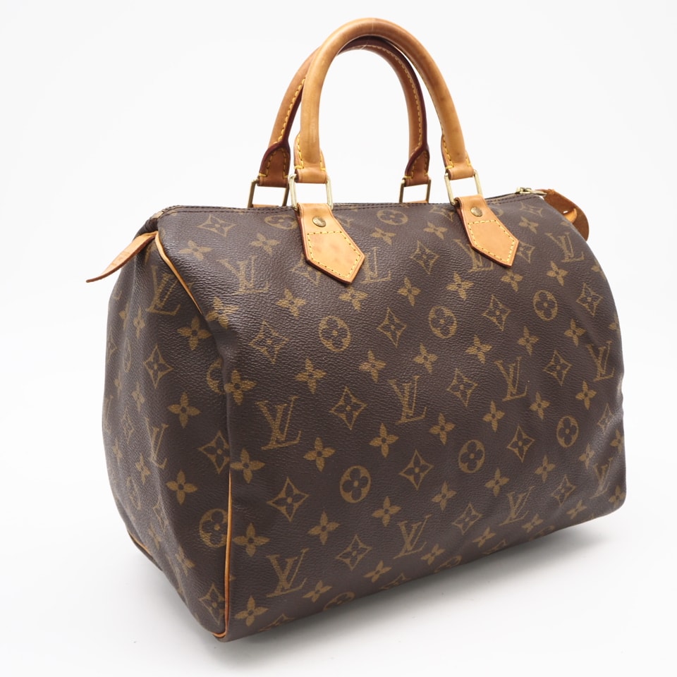 LOUIS VUITTON ルイ・ヴィトン モノグラム キャンバス スピーディ30 M41526 ハンドバッグ ブラウン コーティングキャンバス レザー レディース