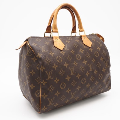 LOUIS VUITTON ルイ・ヴィトン モノグラム キャンバス スピーディ30 M41526 ハンドバッグ ブラウン コーティングキャンバス レザー レディース