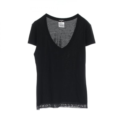 シャネル CHANEL カットソー 衣料品 トップス コットン レディース ブラック系 P41322 【中古】