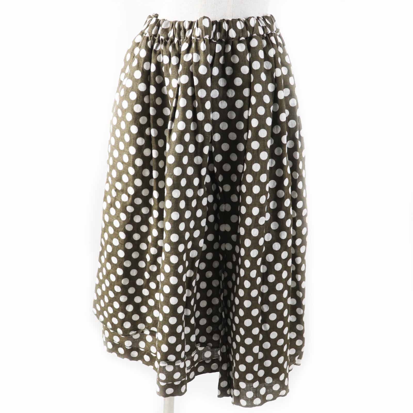 極美品 コムデギャルソン スカート RE-S008 カーキ ホワイト M