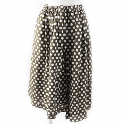 極美品 コムデギャルソン スカート RE-S008 カーキ ホワイト M