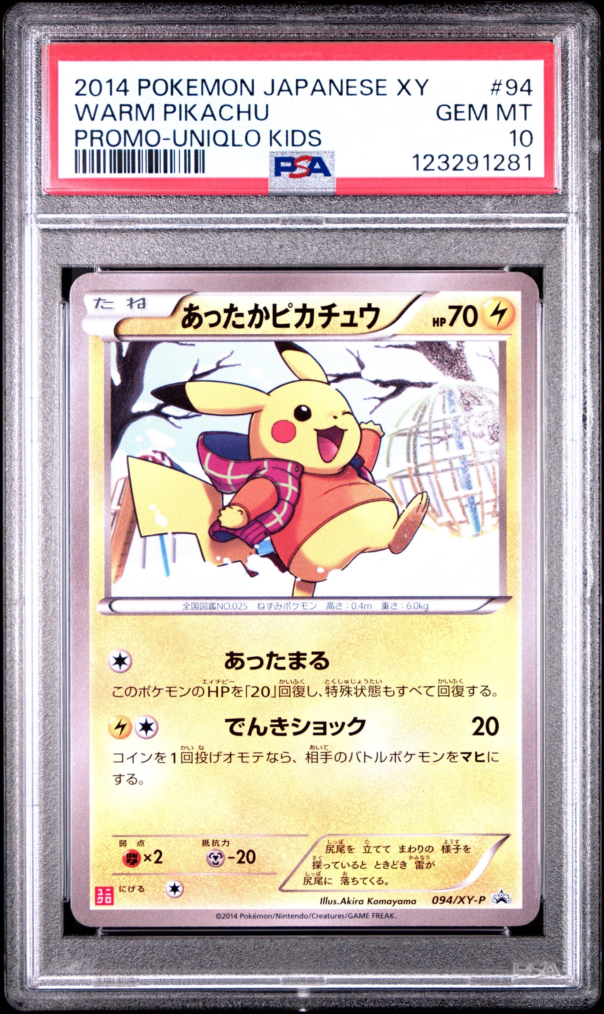 あったかピカチュウ: プロモ[XY-P 094/XY-P](プロモーションカード「XY