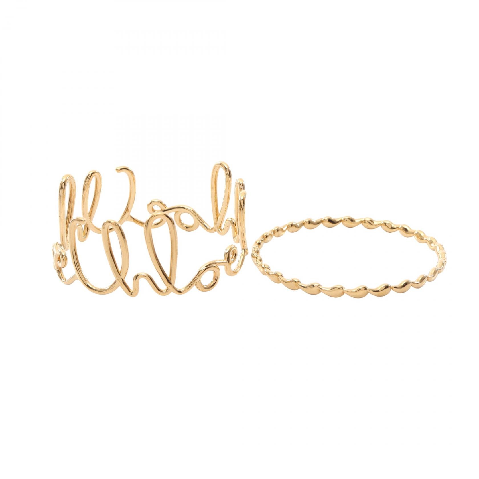 クロエ Chloe Iconic 2点セット バングル アクセサリー GP(ゴールドメッキ) レディース ゴールド系 【中古】