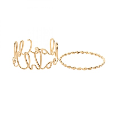 クロエ Chloe Iconic 2点セット バングル アクセサリー GP(ゴールドメッキ) レディース ゴールド系 【中古】