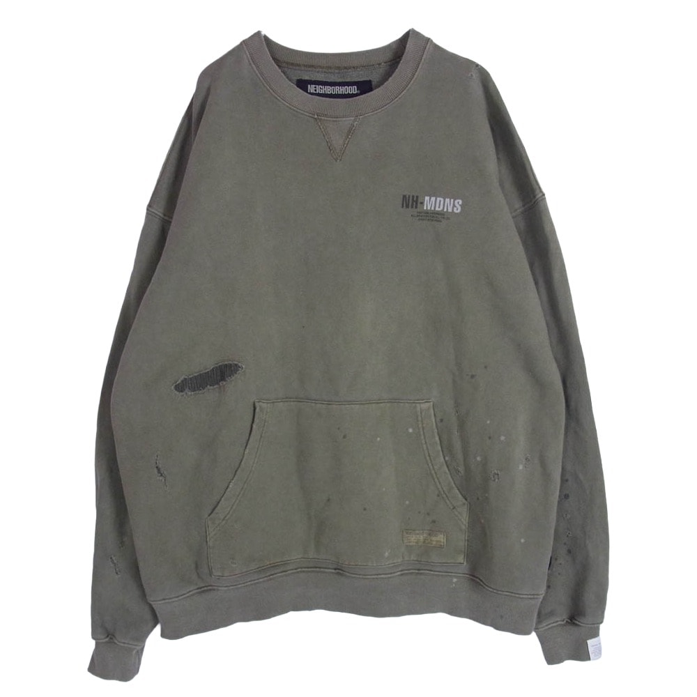 NEIGHBORHOOD ネイバーフッド スウェット 24AW 242FPMDN-CSM01S × MADNESS マッドネス SAVAGE SWEAT SHIRT カーキ系 XL【中古】
