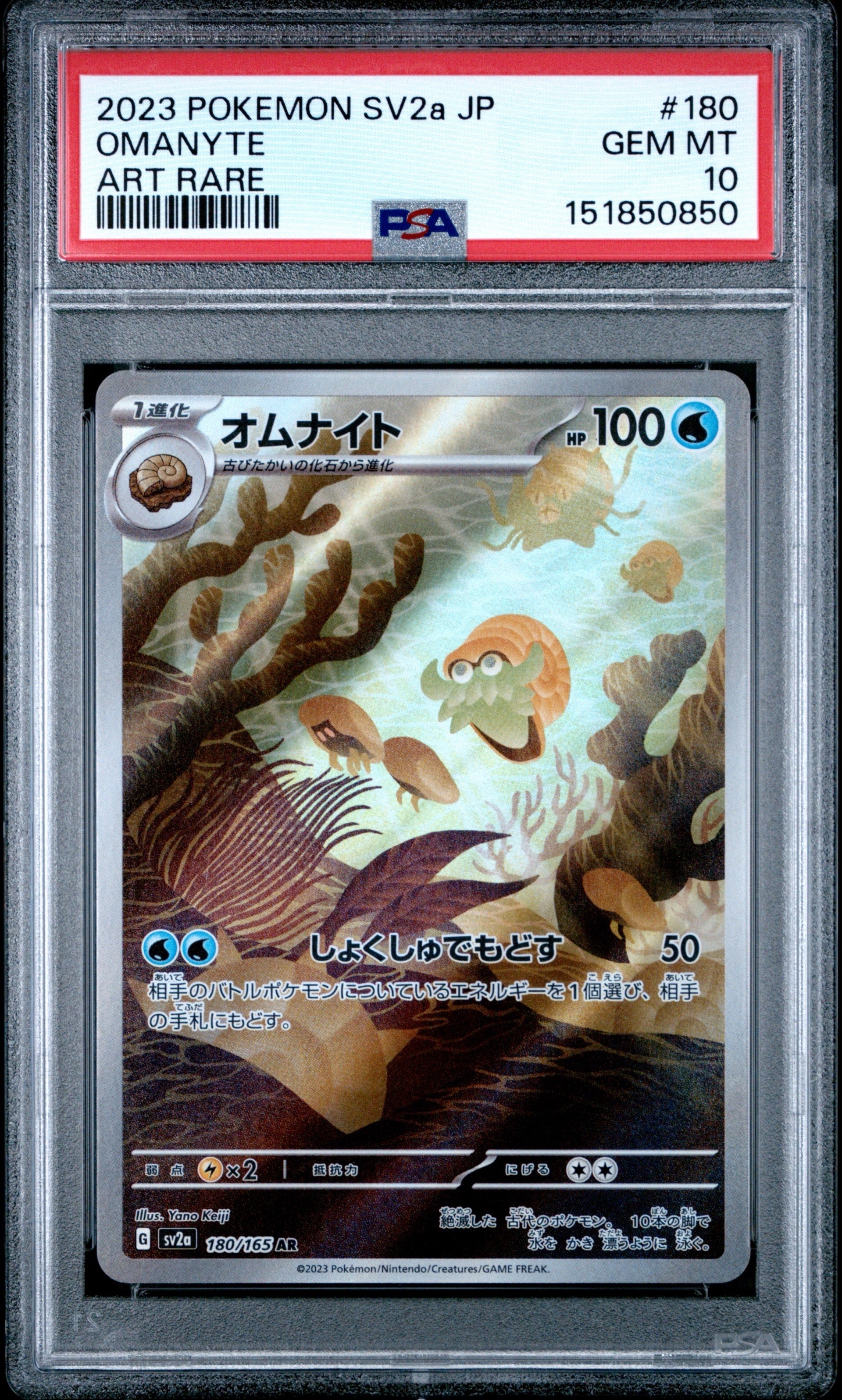 オムナイト AR[SV2a 180/165](強化拡張パック「ポケモンカード151」)の