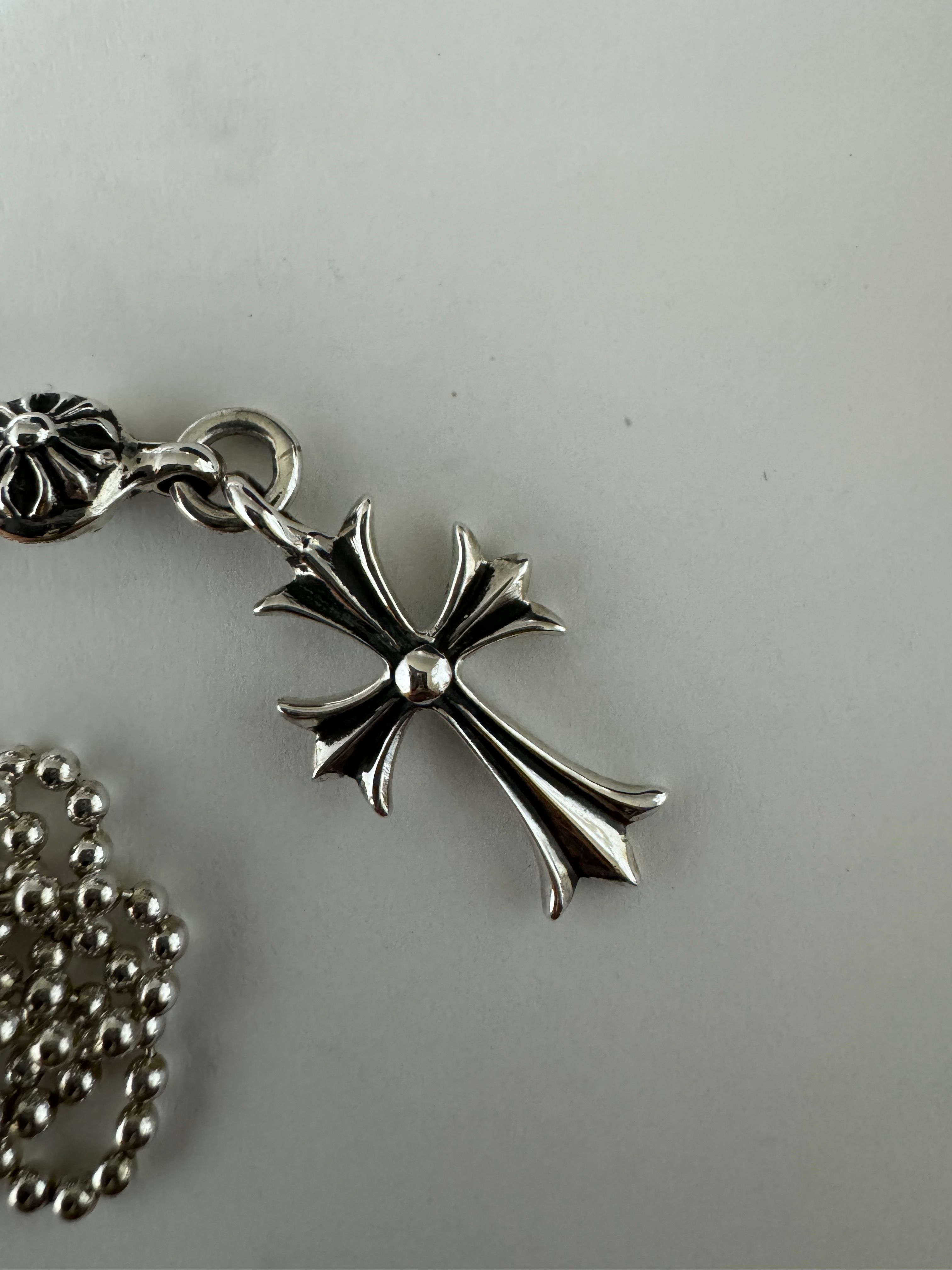 Chrome Hearts 1 Ball Tiny CH Cross Charm "Silver"