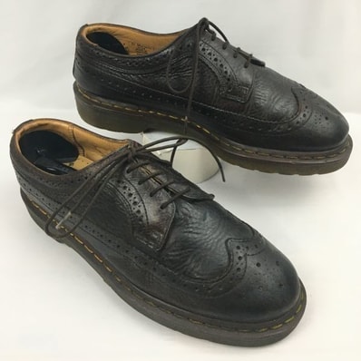 試着交換OK!Dr.Martens/ドクターマーチン ウイングチップシューズ ブーツ ダークブラウン サイズ8 26.5-27.0程度 /men's 管No.WZH-14