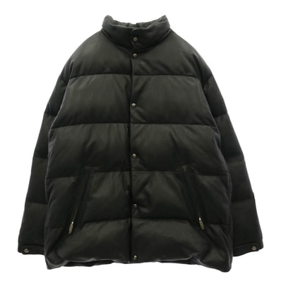 PORTER CLASSIC ポータークラシック LEATHER DOWN JACKET W / LOVE & PEACE SILVER ENTREFINO レザー ダウンジャケット ブラック系 3【中古】