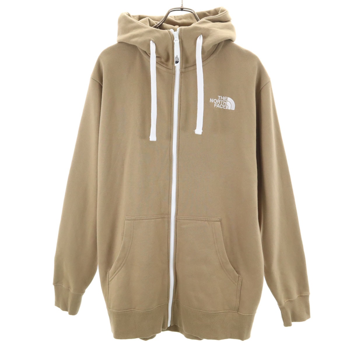 THE NORTH FACE ノースフェイス 長袖 スウェット ジップパーカー XL ベージュ系 NT12442 アウトドア
