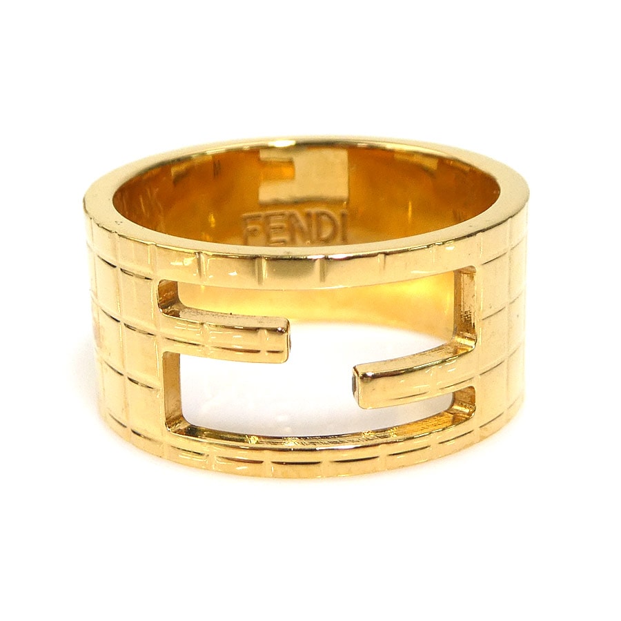 フェンディ FENDI リング・指輪 メタル ゴールド ユニセックス 14号【中古】 r11182