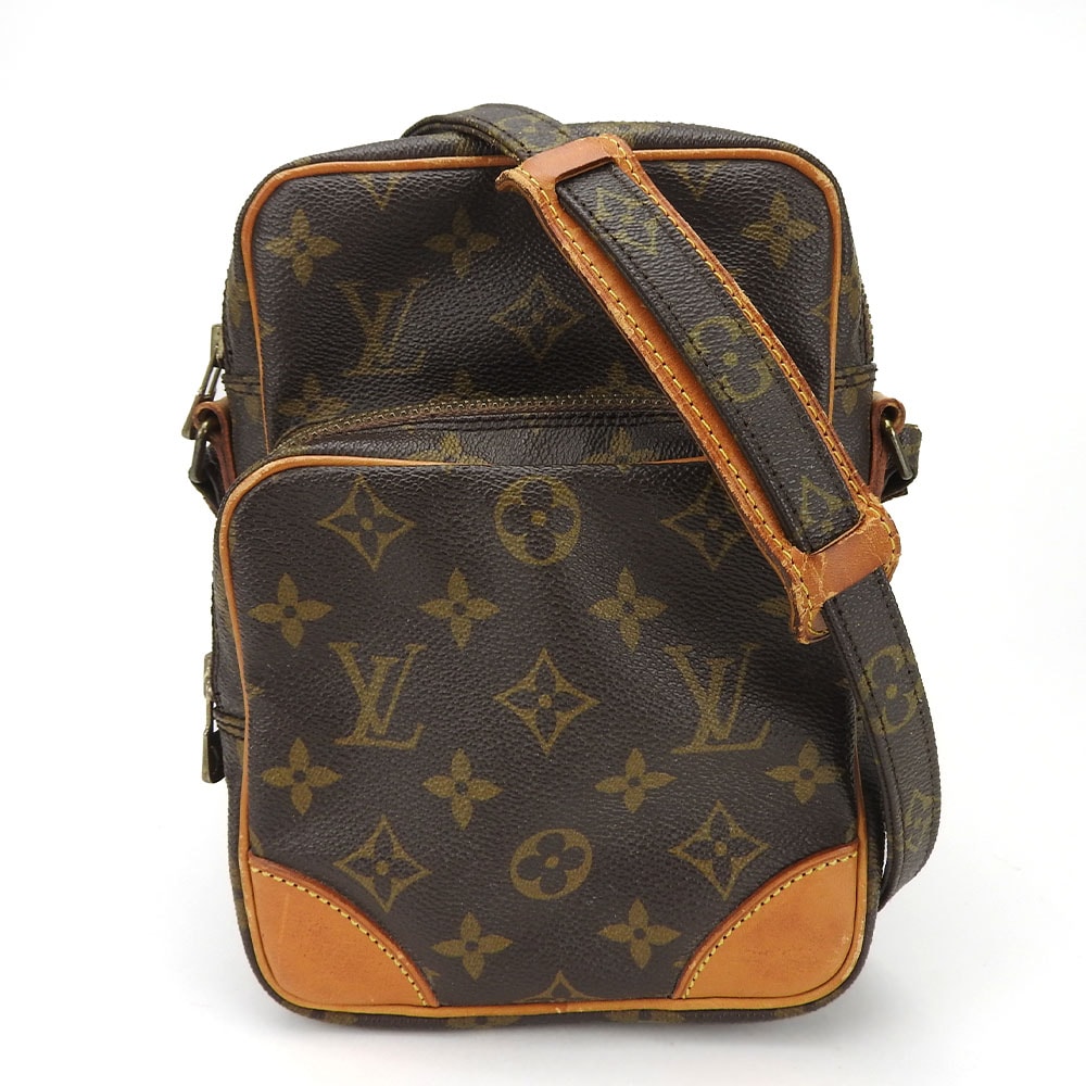 【中古】 ルイ・ヴィトン ショルダーバッグ アマゾン M45236 モノグラム ヌメ革 ブラウン 斜め掛け LV レディース 女性 LOUIS VUITTON