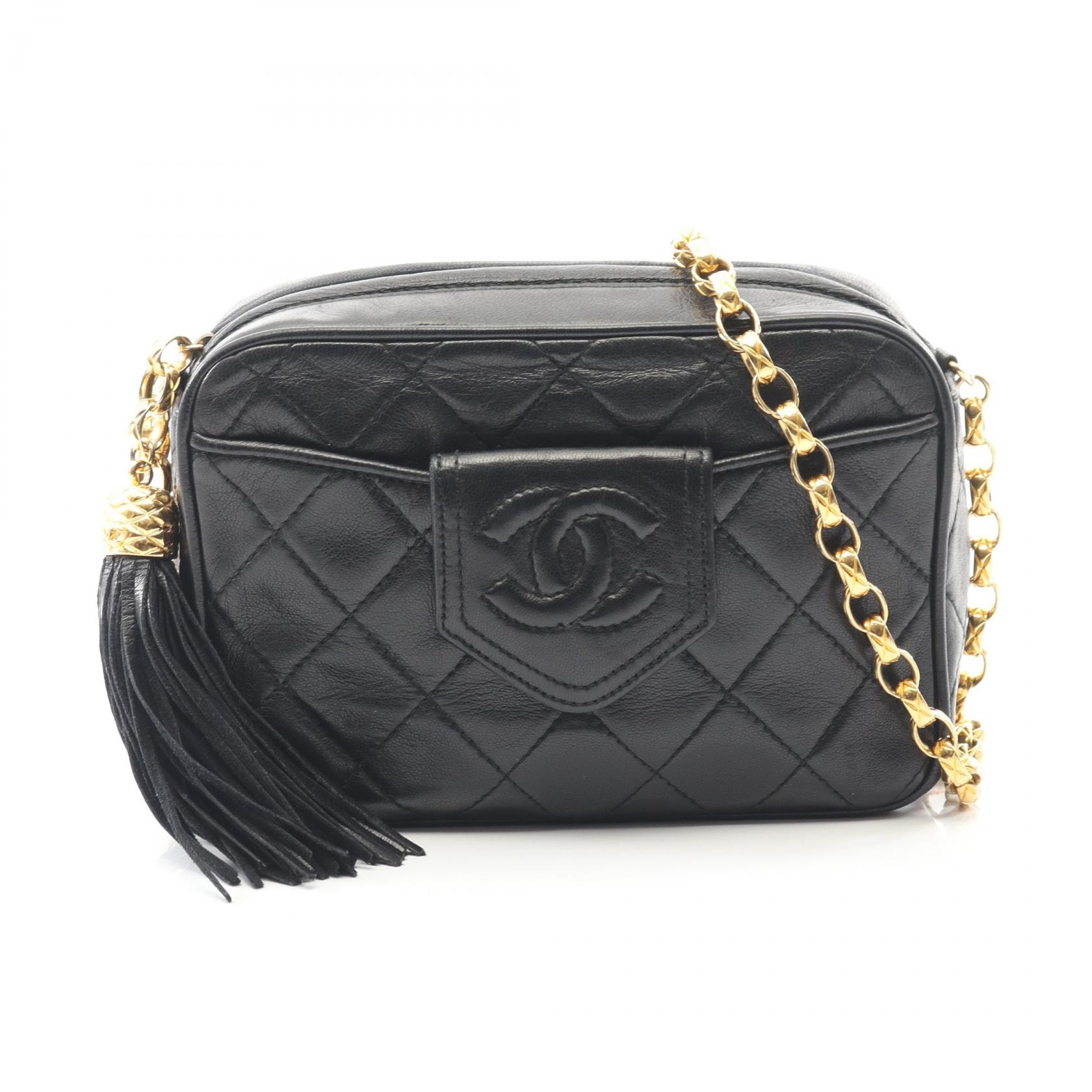 シャネル CHANEL マトラッセ ショルダーバッグ バッグ ラムスキン(羊革) レディース ブラック系 【中古】