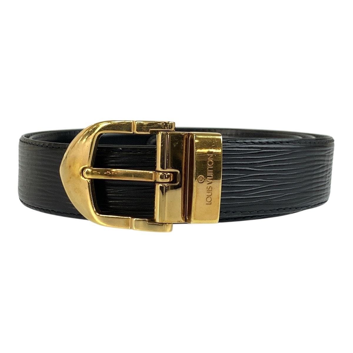 LOUIS VUITTON ルイヴィトン エピ サンチュール クラシック 110cm/44インチ ブラック 黒 ゴールド金具 レザー ベルト 1-0294759 【中古】