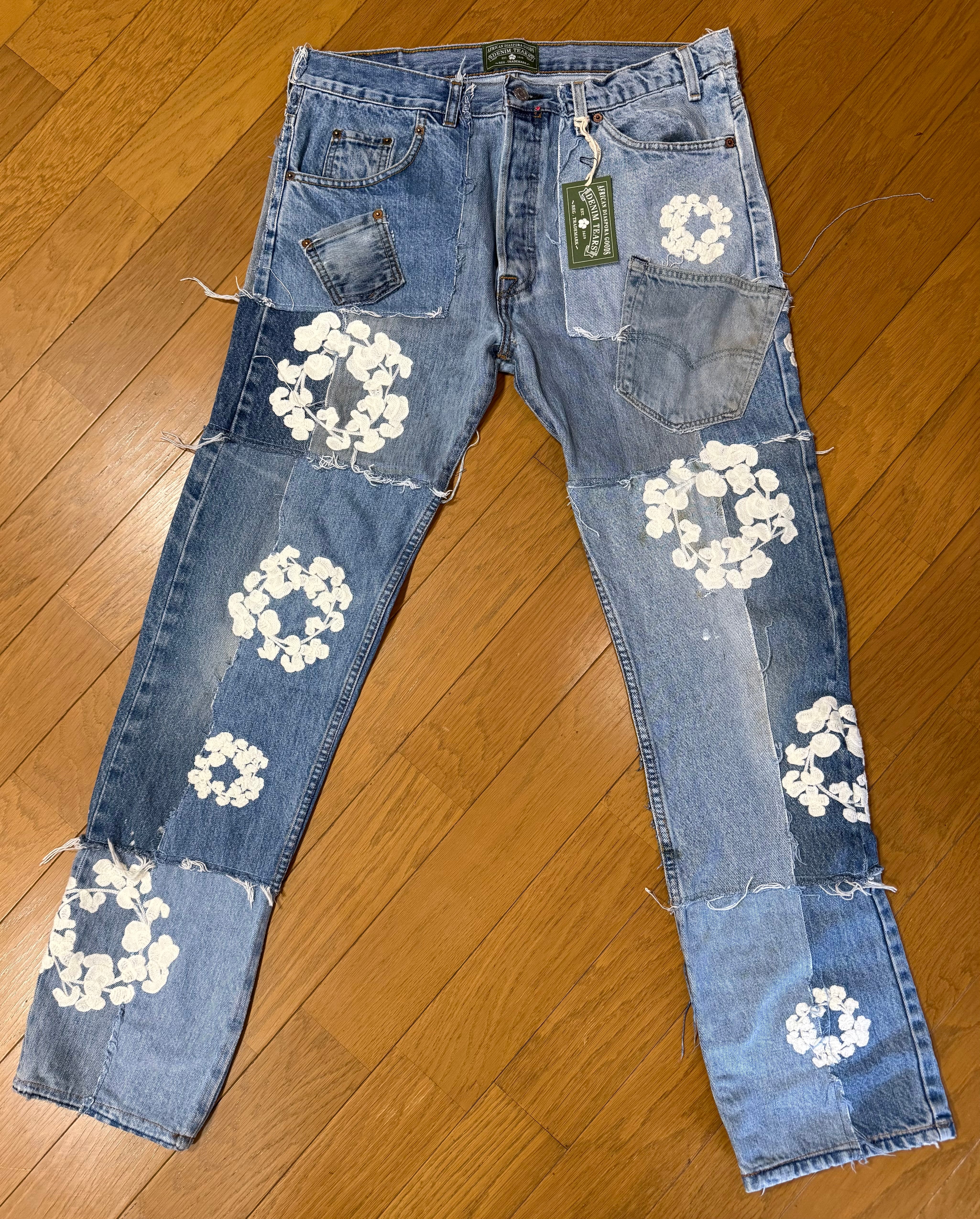 DENIM TEARS Patchwork Denim Pant "Blue"