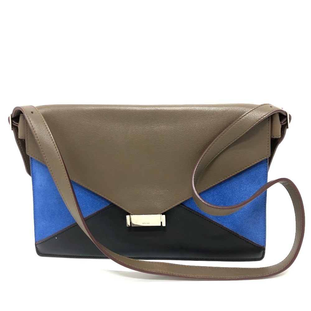 セリーヌ CELINE 斜め掛けバッグ ショルダーバッグ レザー ブラウン