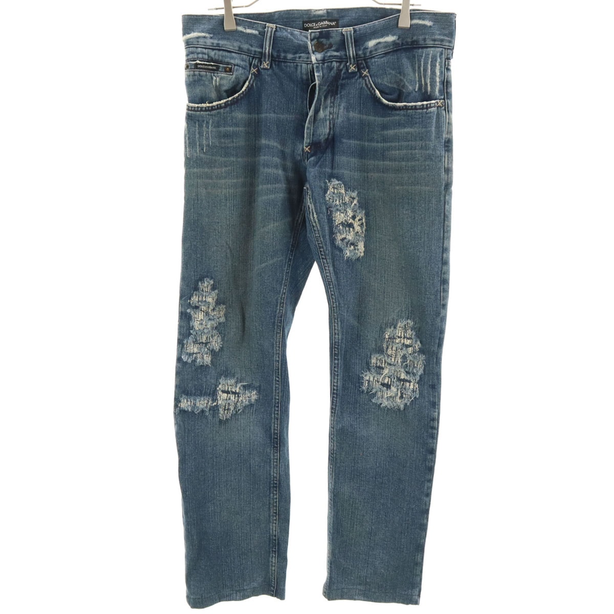 DOLCE&GABBANA ドルチェアンドガッバーナ イタリア製 ヴィンテージ加工 デニムパンツ 46 ウォッシュブルー ジーンズ