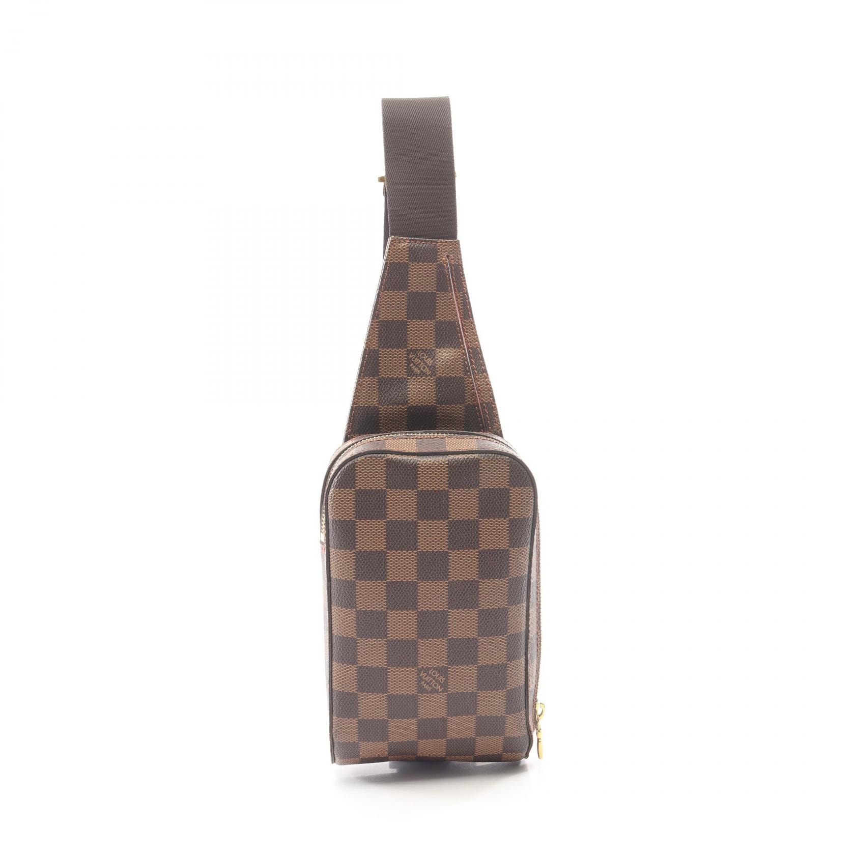 ルイ・ヴィトン LOUIS VUITTON ジェロニモス ダミエエベヌ ウエストバッグ ボディバッグ バッグ PVCコーティングキャンバス メンズ レディース ブラウン系 N51994 【中古】