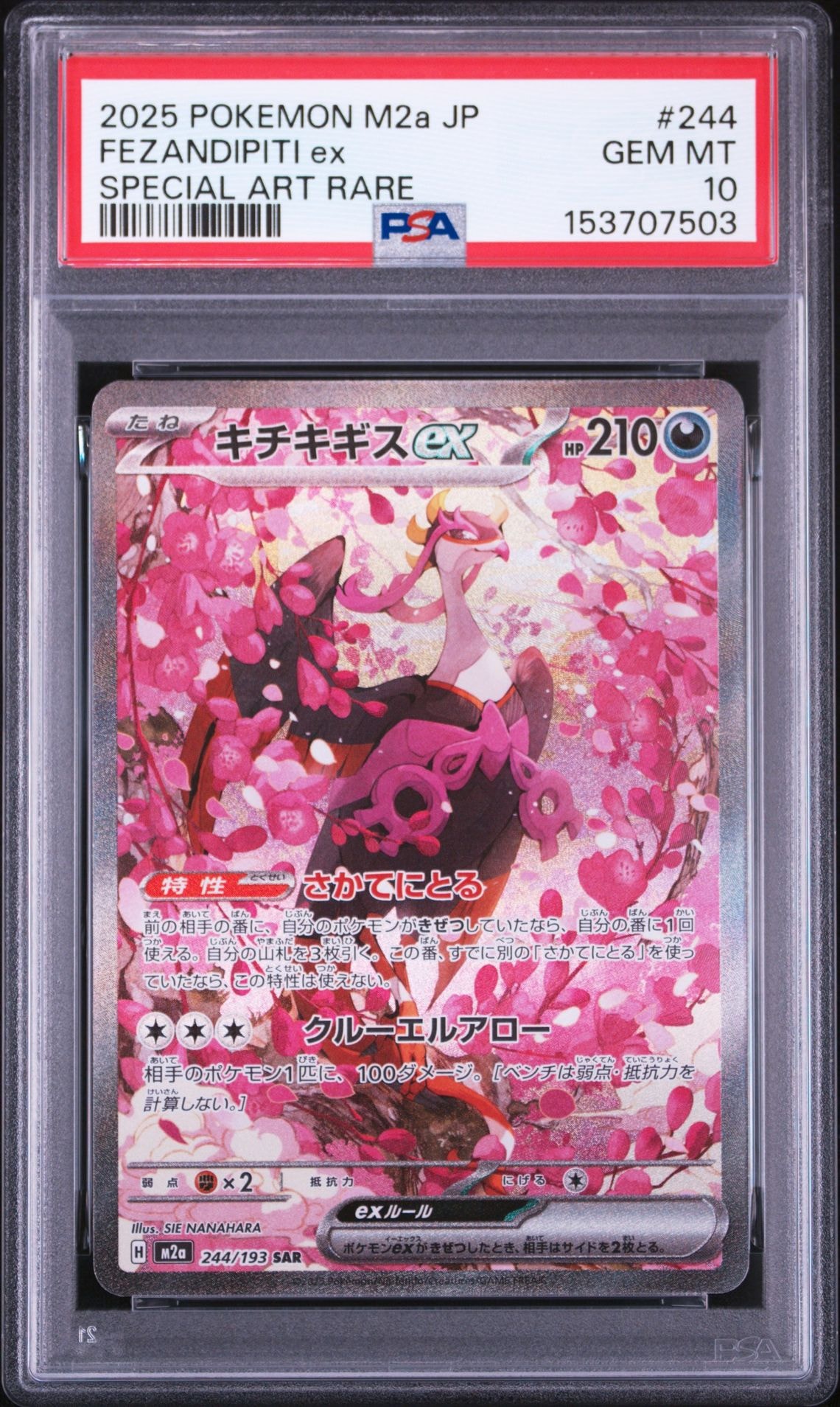 PSA10】キチキギスex SAR [M2a 244/193](ハイクラスパック「MEGA