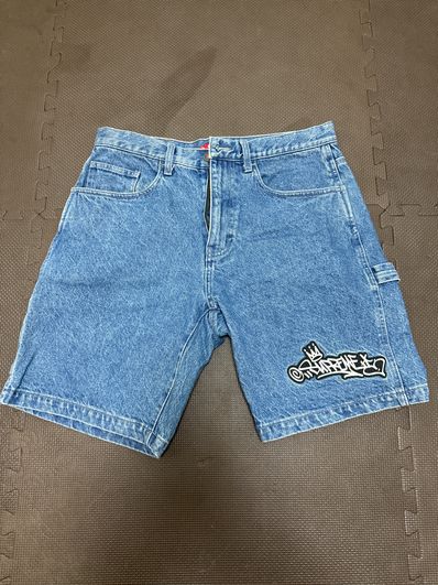 Supreme Handstyle Denim Painter Short "Blue"