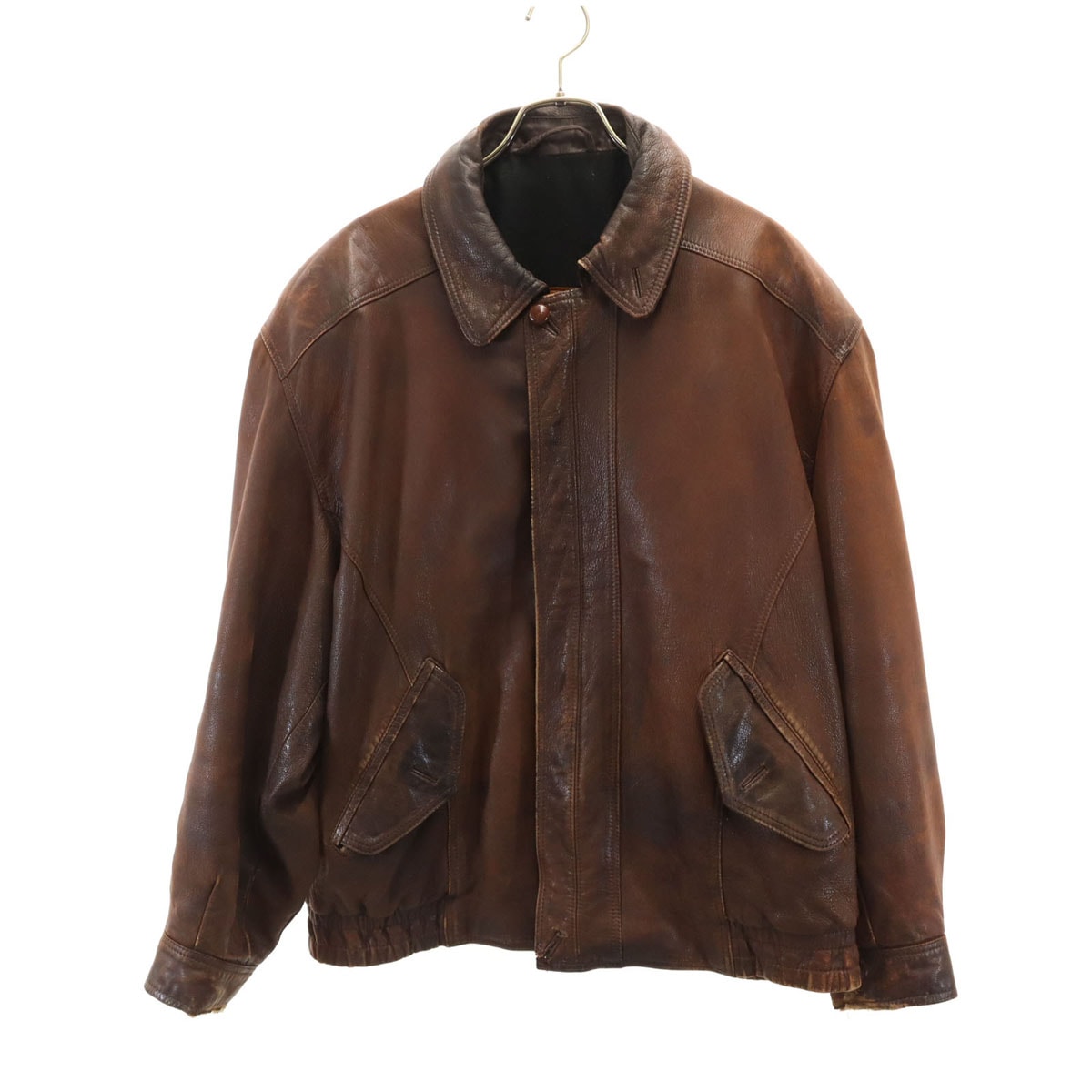 LOEWE ロエベ 80s 90s オールド レザージャケット 54 ブラウン