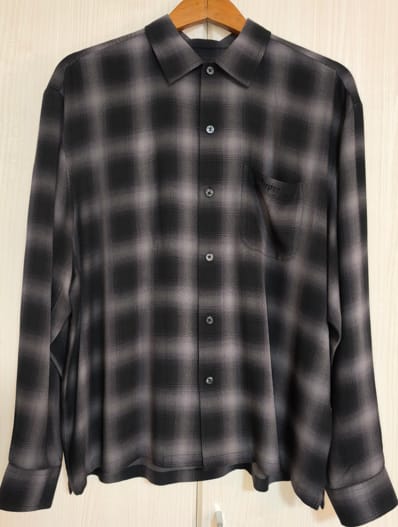 Supreme Shadow Plaid Rayon Shirt "Black"