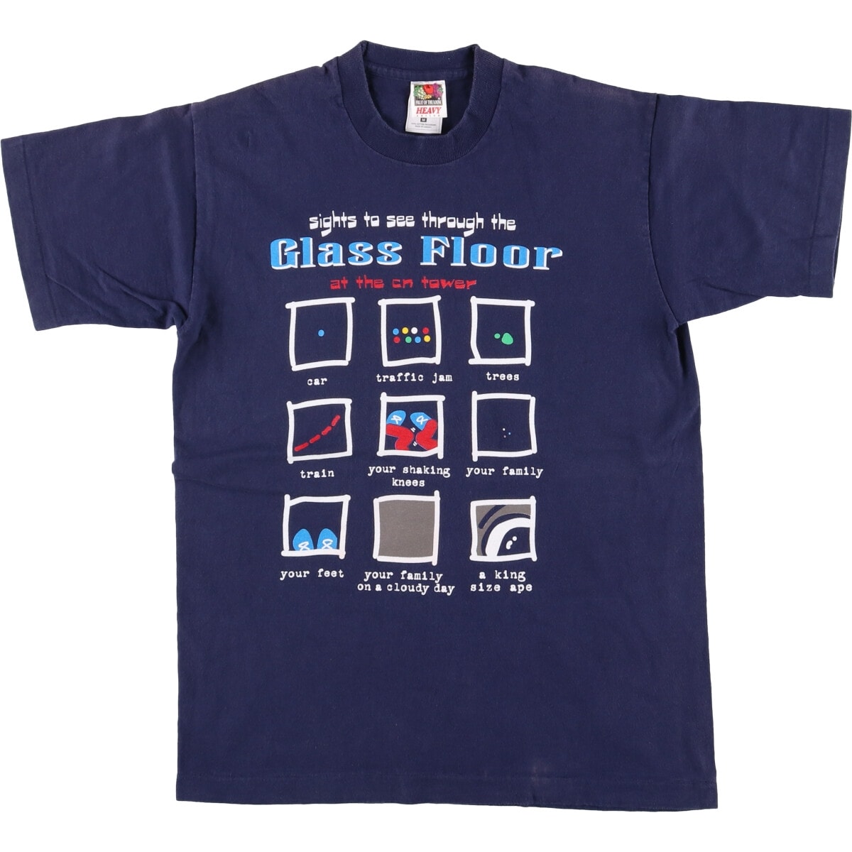 古着 90年代 フルーツオブザルーム FRUIT OF THE LOOM HEAVY cotton プリントTシャツ カナダ製 メンズM相当 ヴィンテージ/eaa585050