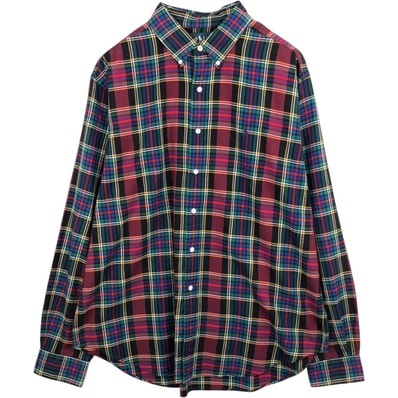 古着 ラルフローレン Ralph Lauren CLASSIC FIT タータンチェック 長袖 ボタンダウンチェックシャツ メンズXL相当/eaa631262