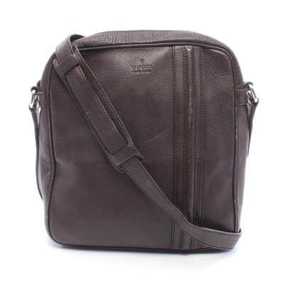 グッチ GUCCI ショルダーバッグ バッグ レザー メンズ ブラウン系 246381 【中古】