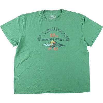 古着 00年代 ラルフローレン Ralph Lauren POLO JEANS COMPANY 半袖 プリントTシャツ メンズXL相当/eaa644079