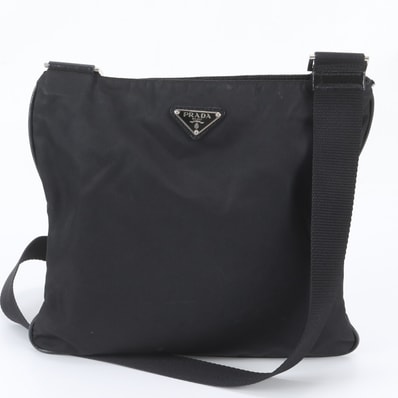 ■美品 プラダ テスート ナイロントライアングルロゴショルダーバッグ