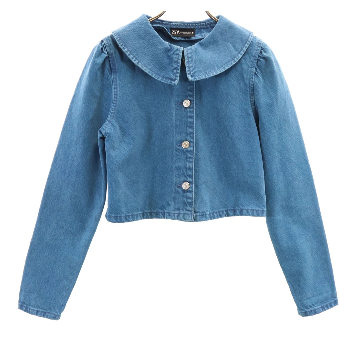 ZARA ザラ ショート丈 デニムジャケット XS ブルー系 ジージャン