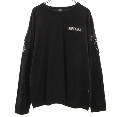 AVIREX アビレックス 長袖 Tシャツ XL ブラック ロンT