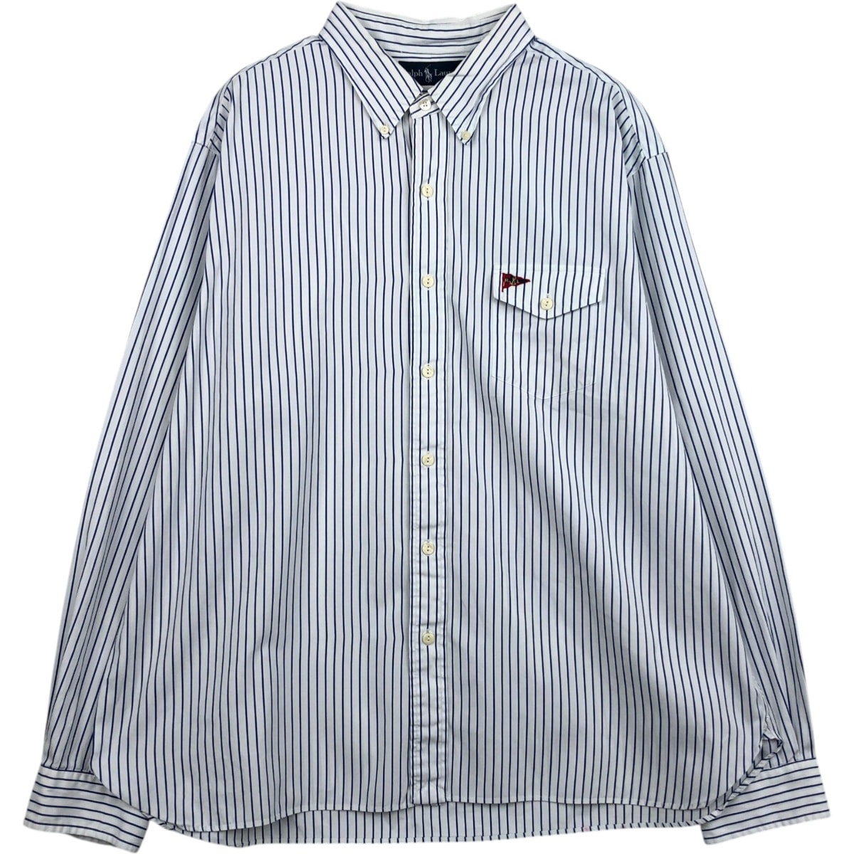 古着 ラルフローレン Ralph Lauren 長袖 ボタンダウンストライプシャツ メンズXXL相当/eaa629108