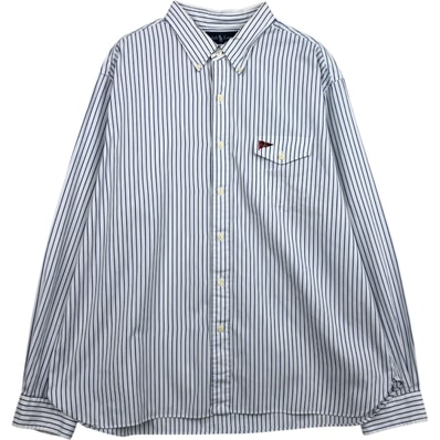 古着 ラルフローレン Ralph Lauren 長袖 ボタンダウンストライプシャツ メンズXXL相当/eaa629108
