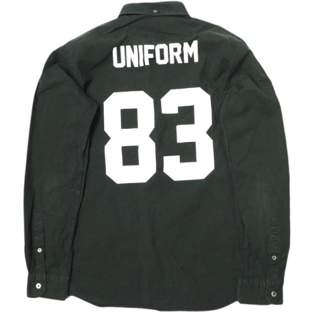 uniform experiment ユニフォームエクスペリメント 日本製 15SS NUMBERING B.D SHIRT ナンバリングBDシャツ UE-150061 1 BLACK 長袖 83 トップス g21972