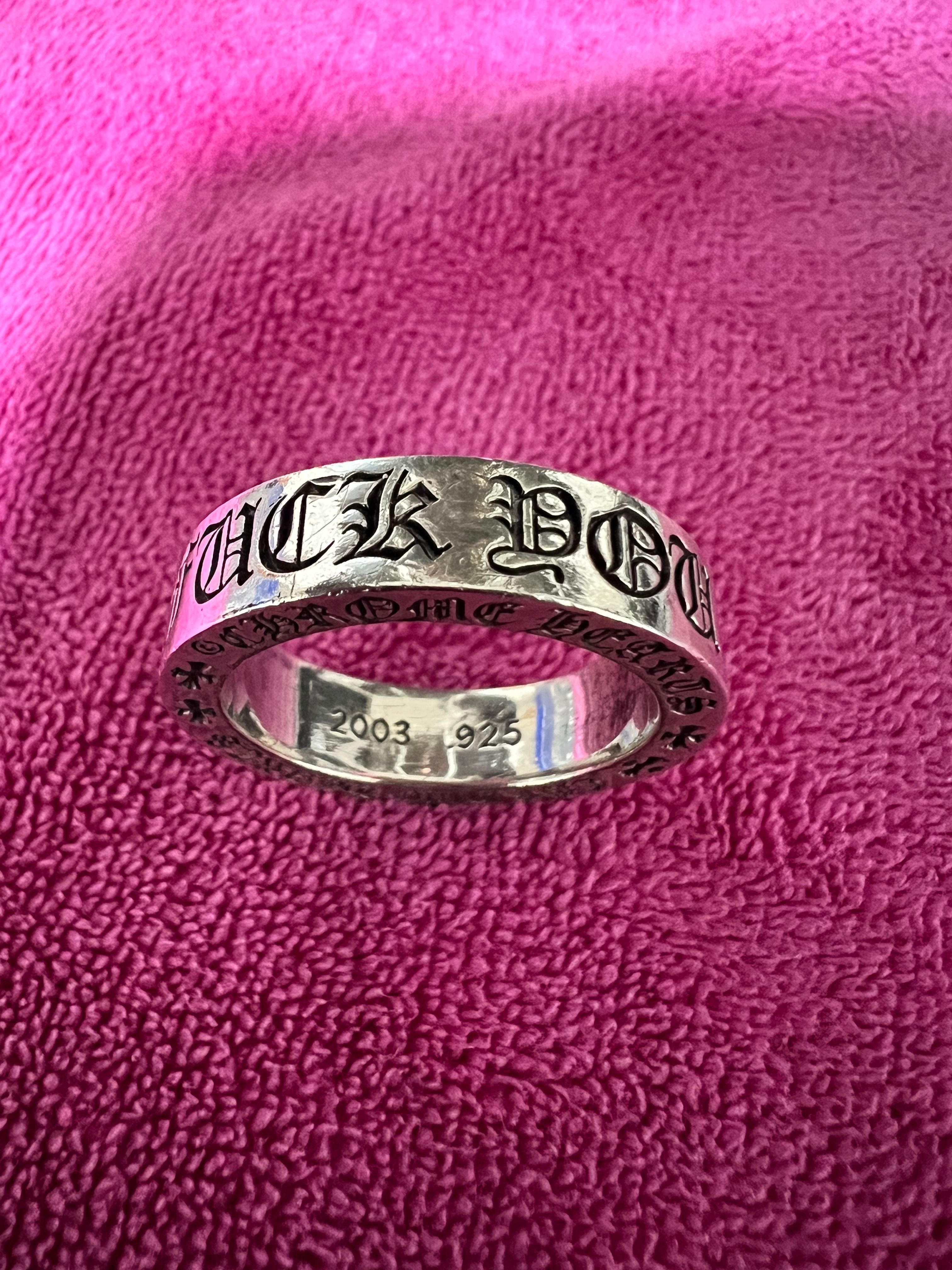 Chrome Hearts Spacer Ring 6mm Fuck You "Silver"