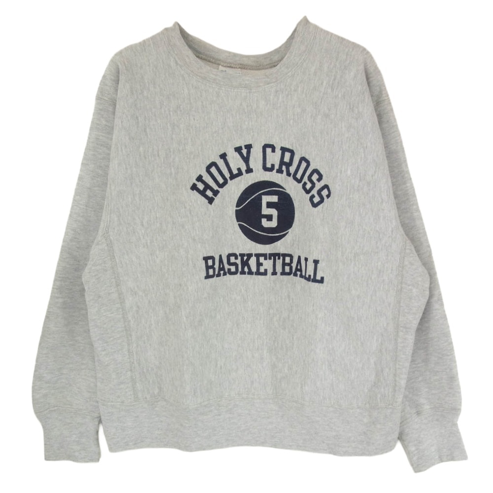 Champion チャンピオン スウェット USA製 80s 90s トリコタグ REVERSE WEAVE 3段プリント リバースウィーブ グレー スウェット グレー系 L【中古】