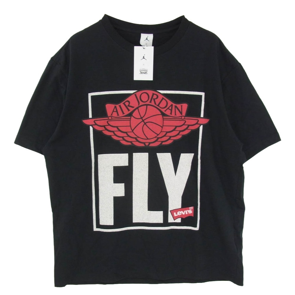 NIKE AIR JORDAN ナイキ ジョーダン Levi's リーバイス IM6728-010 JORDAN BRAND x Levis リーバイス S/S T-Shirt 半袖 Tシャツ ブラック系 XL【極上美品】【中古】