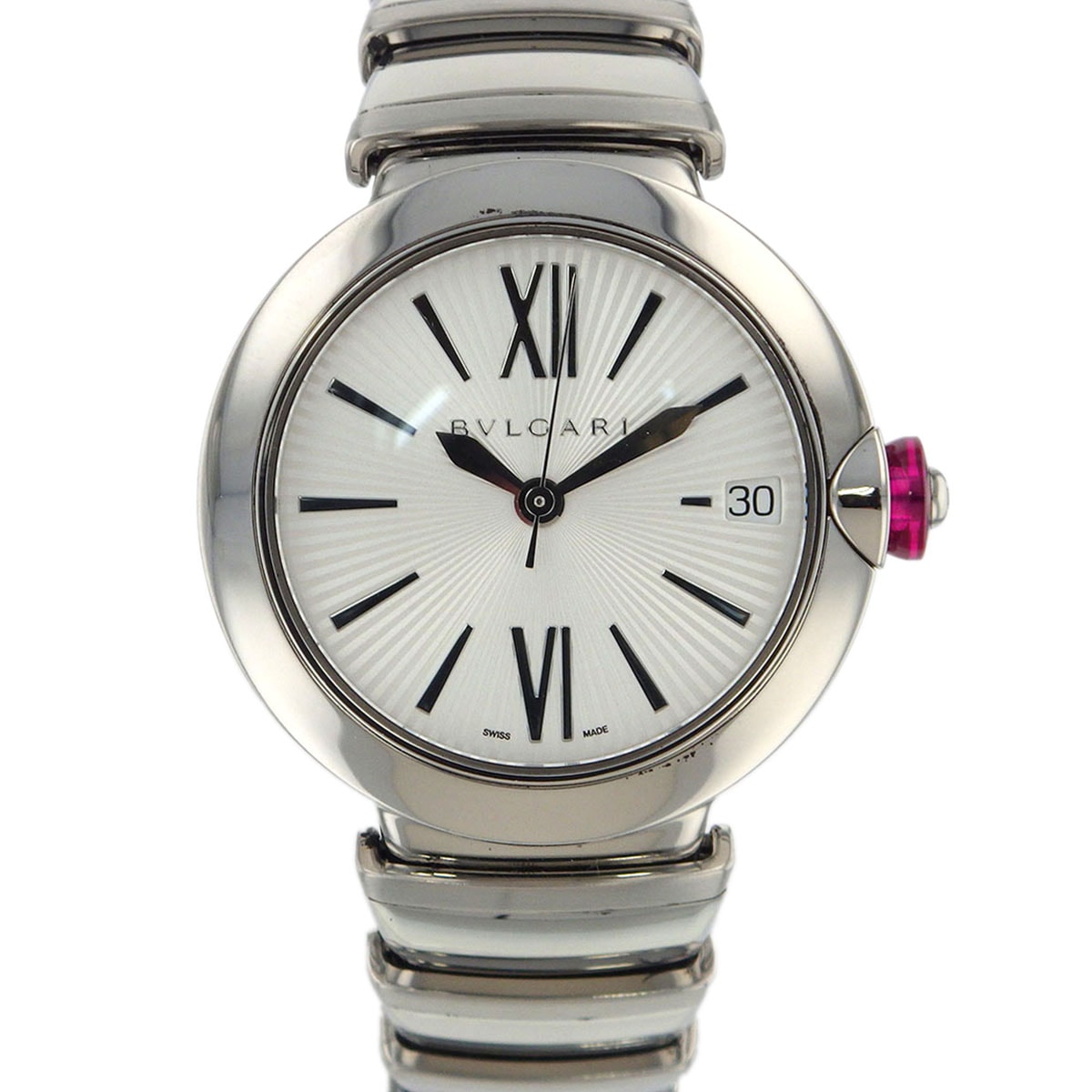 BVLGARI ブルガリ ルチェア QZ 33mm 腕時計 LU33S ステンレススチール シルバー  レディース【中古】