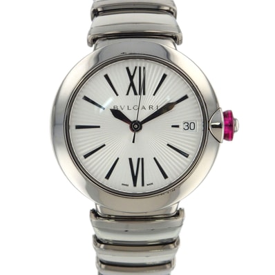 BVLGARI ブルガリ ルチェア QZ 33mm 腕時計 LU33S ステンレススチール シルバー レディース【中古】