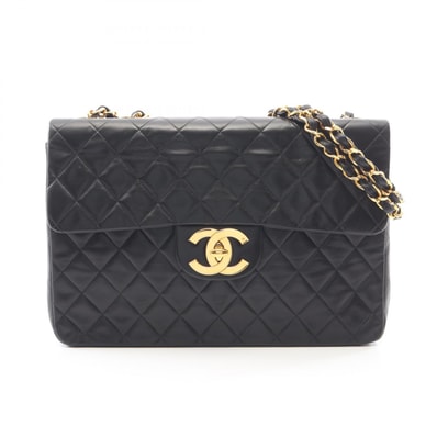 シャネル CHANEL デカマトラッセ34 ショルダーバッグ バッグ ラムスキン(羊革) レディース ブラック系 A01094 【中古】