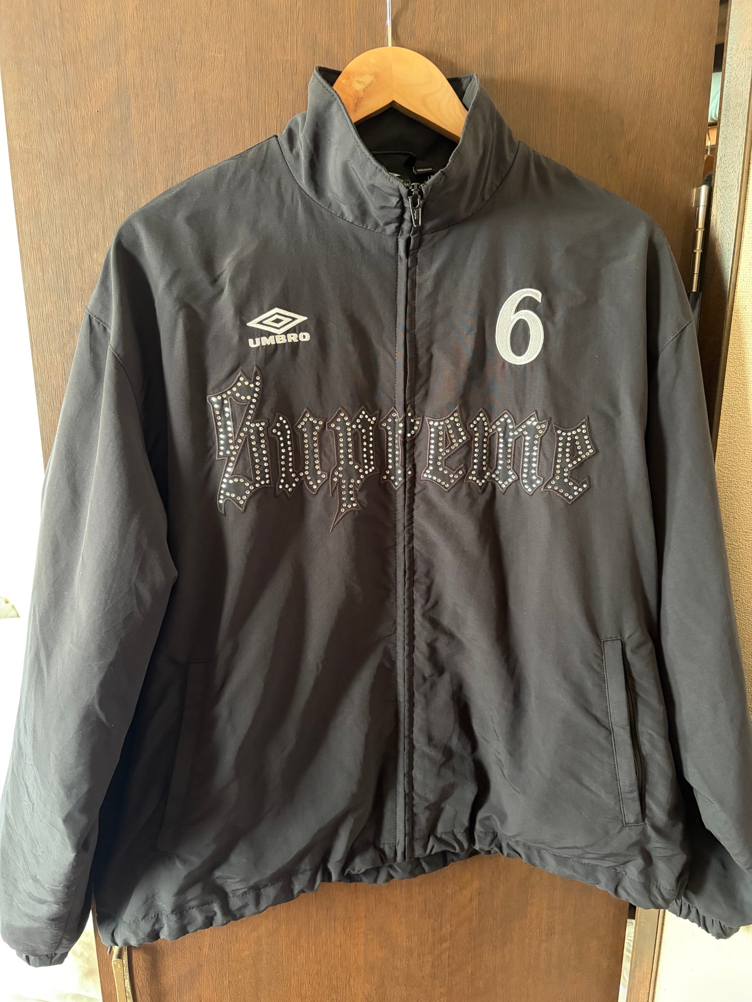 Supreme x Umbro Rhinestone Track Jacket "Black"