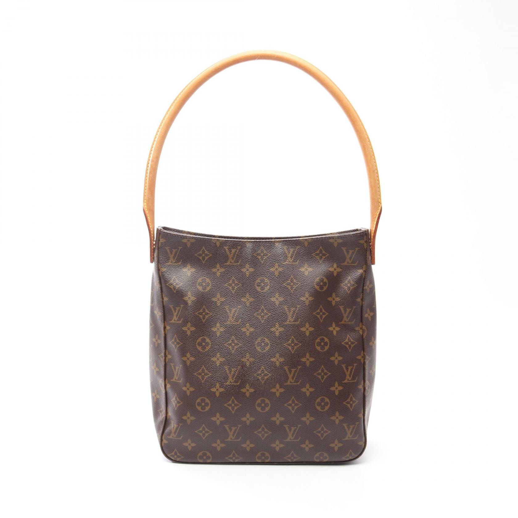 ルイ・ヴィトン LOUIS VUITTON ルーピングGM モノグラム ショルダーバッグ バッグ PVCコーティングキャンバス レザー レディース ブラウン系 M51145 【中古】